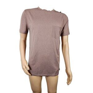 Solaris Mens Size M  T Shirt Active Tee Short Sleeve Rust Heather New --25